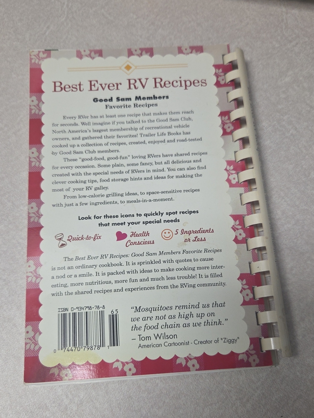 Pink Check Best Ever RV Recipes Cookbook - Picture 2 of 2